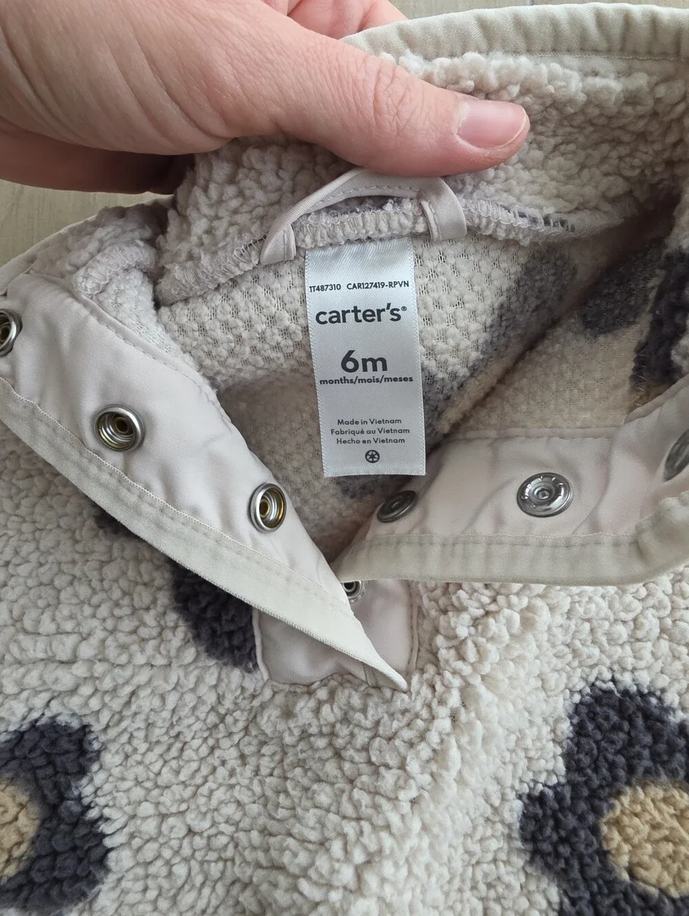 Carter’s Cozy Sherpa Floral Set 6M | Baby Girl Fall Outfit - Picture 2 of 2